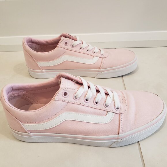 Vans Pink and White Women's Sneakers - Picture 4 of 10